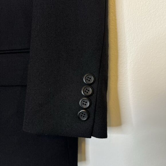 Pendleton Womens 12P Black Virgin Wool Lined Blazer Preppy Academia Career - Picture 6 of 9